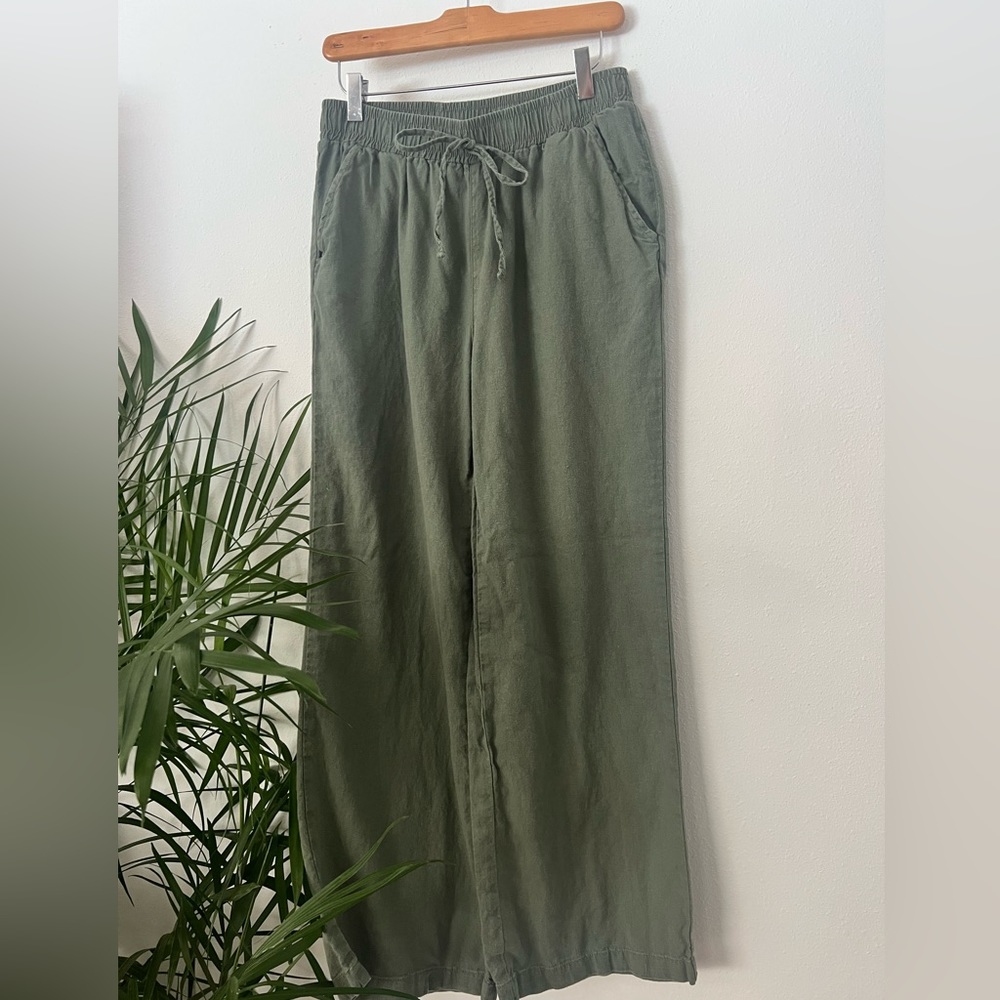 Briggs Forrest Green Wide Leg Pant